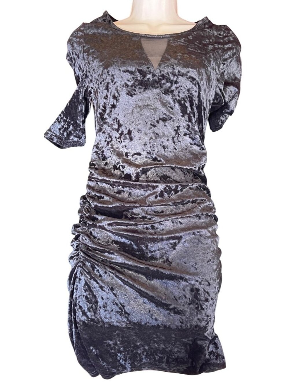 Therapy Crushed Velour Wiggle Dress Women Size M Y2K NWT
